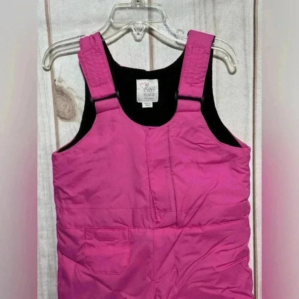 The Childrens Place Little‎ Girls Snow Pants Thermolite Pink Size 24m - Picture 3 of 5